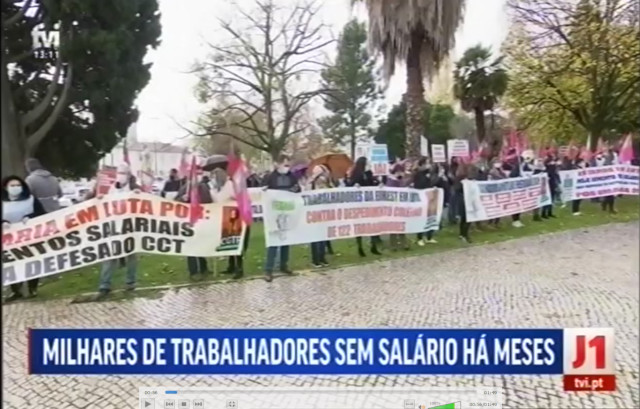 Manifestação de protesto dos trabalhadores da restauração